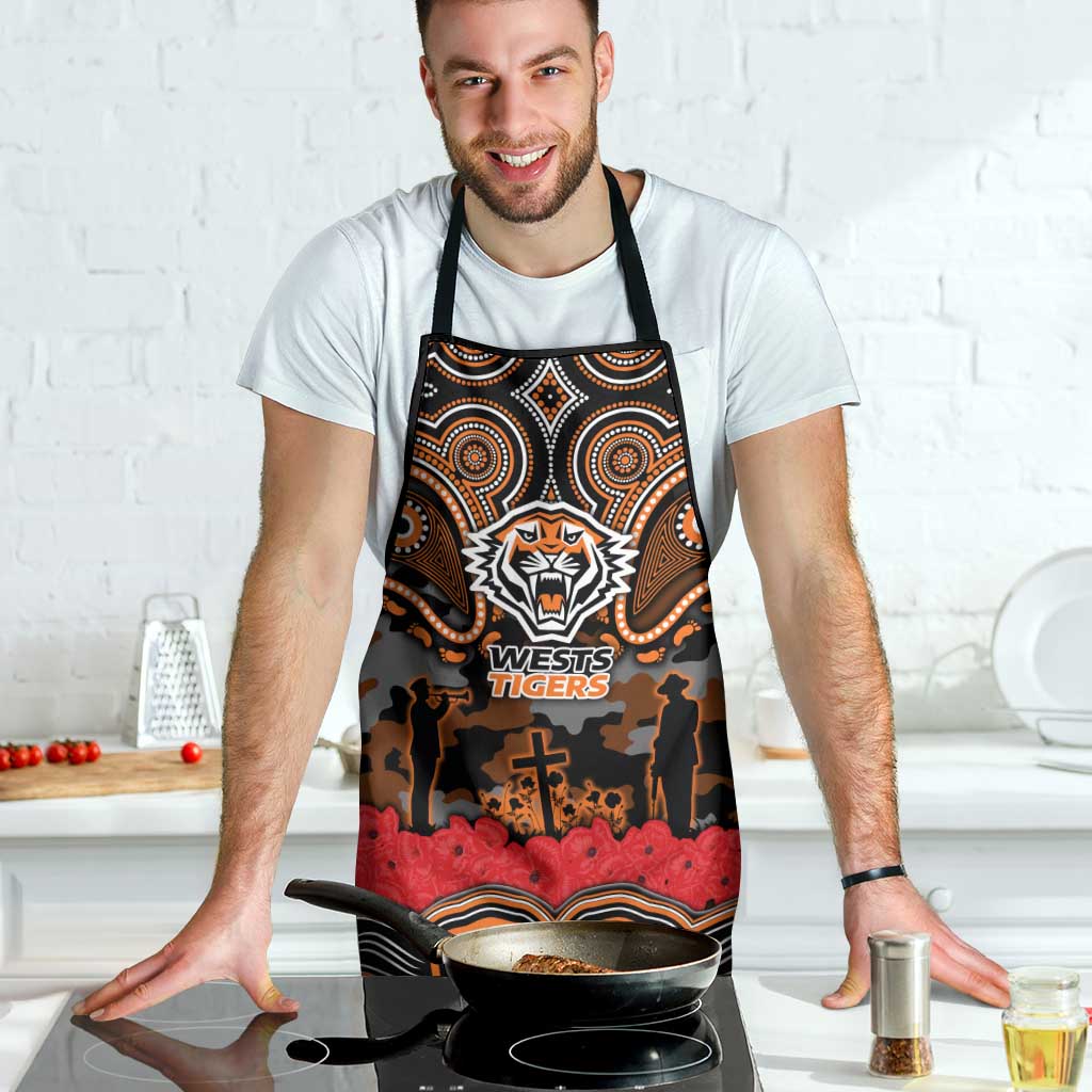 ANZAC Day Wests Tigers Apron Military Memorial Aboriginal Indigenous Art