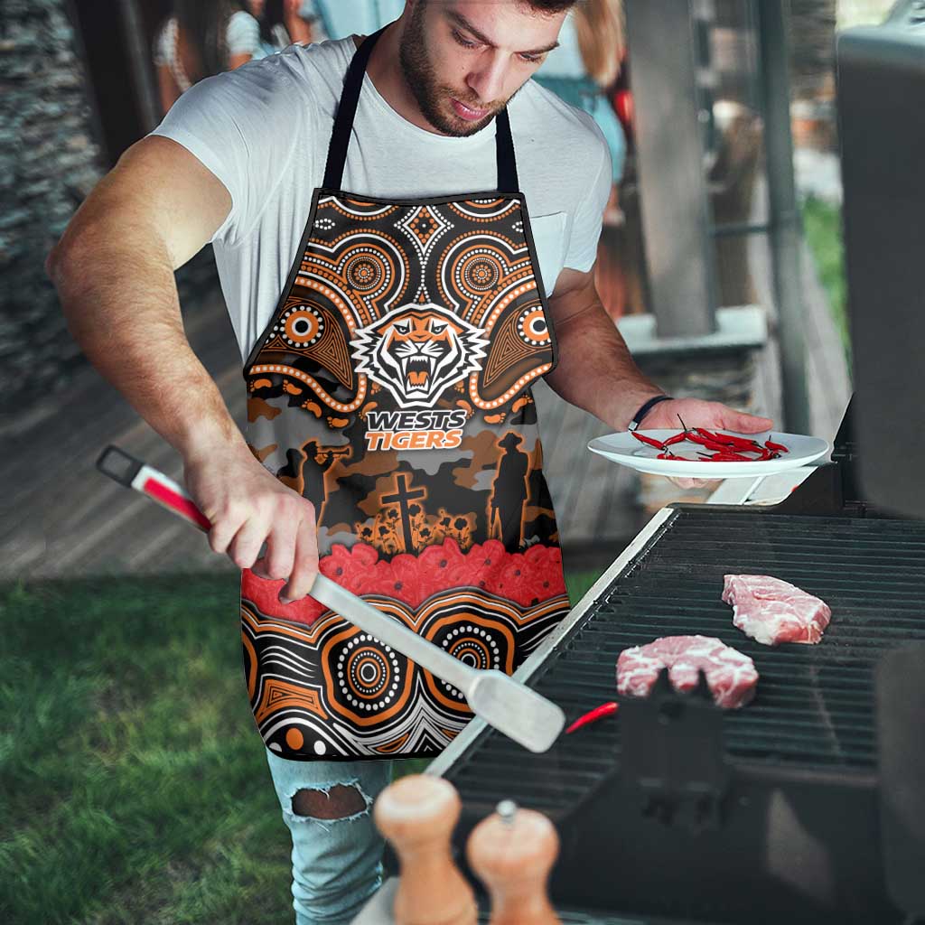 ANZAC Day Wests Tigers Apron Military Memorial Aboriginal Indigenous Art