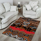 ANZAC Day Wests Tigers Area Rug Military Memorial Aboriginal Indigenous Art