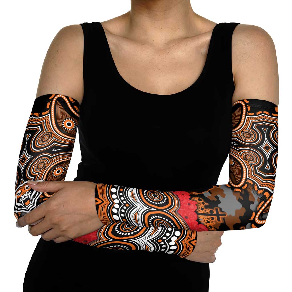 ANZAC Day Wests Tigers Arm Sleeves Military Memorial Aboriginal Indigenous Art