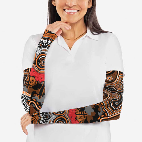 ANZAC Day Wests Tigers Arm Sleeves Military Memorial Aboriginal Indigenous Art
