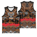 ANZAC Day Wests Tigers Basketball Jersey Military Memorial Aboriginal Indigenous Art