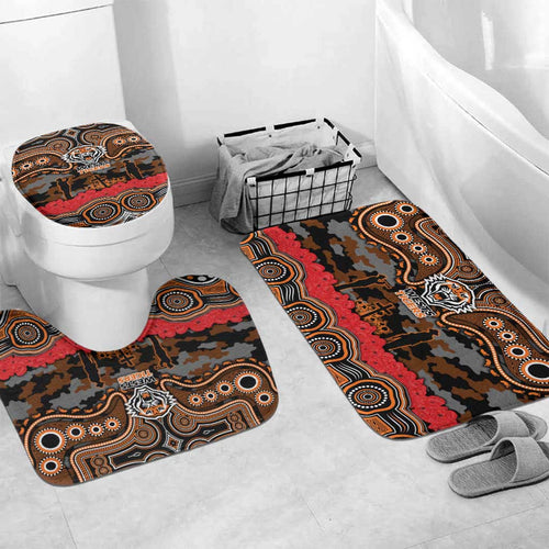 ANZAC Day Wests Tigers Bathroom Set Military Memorial Aboriginal Indigenous Art