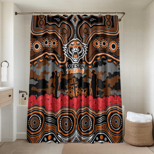ANZAC Day Wests Tigers Bathroom Set Military Memorial Aboriginal Indigenous Art