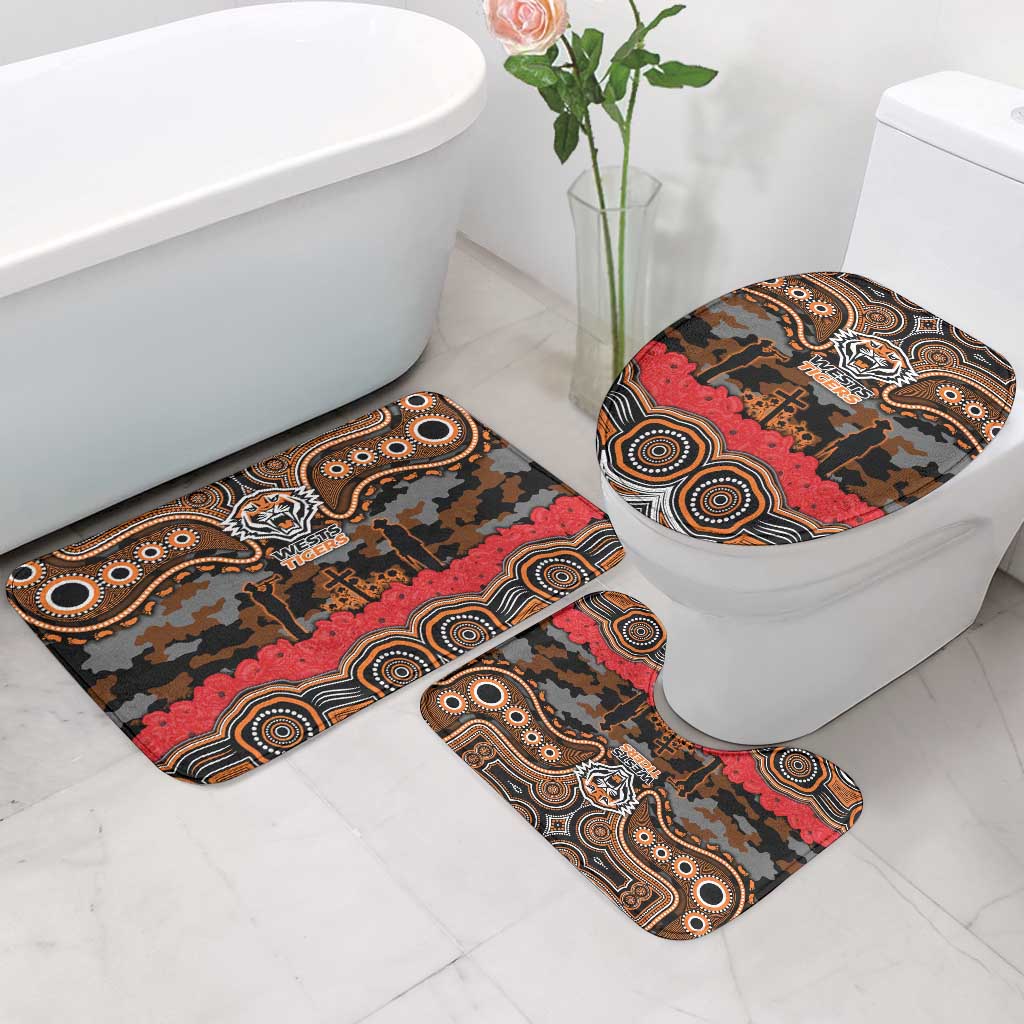 ANZAC Day Wests Tigers Bathroom Set Military Memorial Aboriginal Indigenous Art
