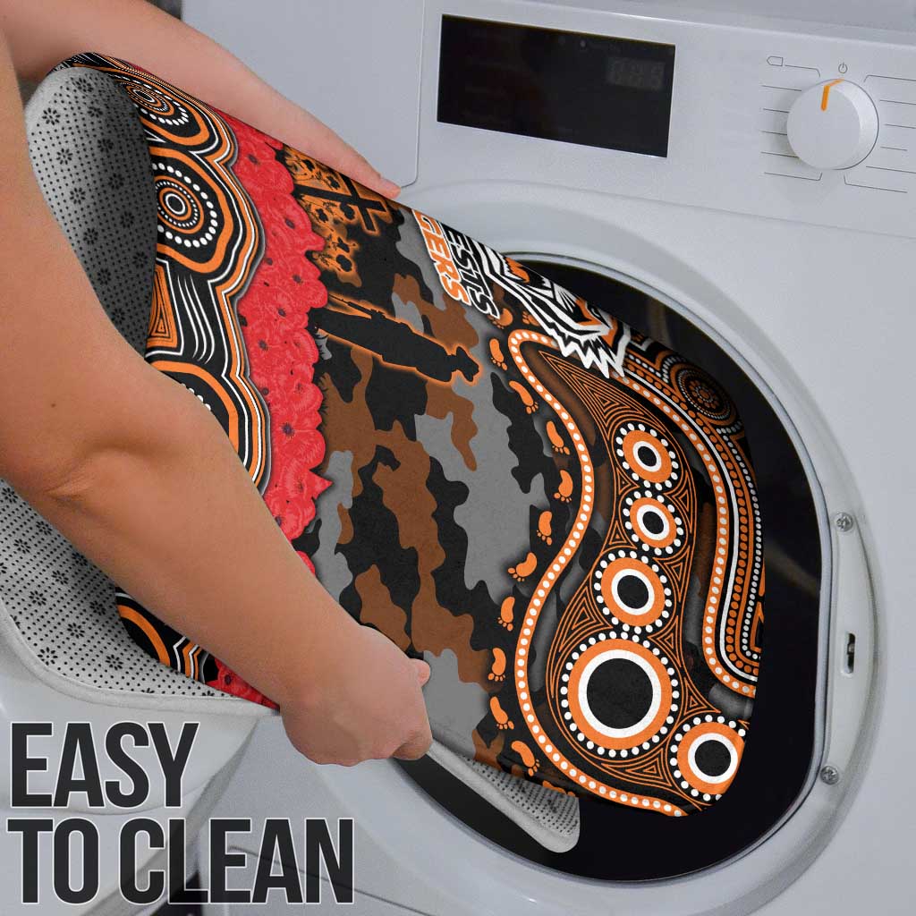 ANZAC Day Wests Tigers Bathroom Set Military Memorial Aboriginal Indigenous Art