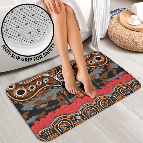 ANZAC Day Wests Tigers Bathroom Set Military Memorial Aboriginal Indigenous Art