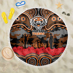 ANZAC Day Wests Tigers Beach Blanket Military Memorial Aboriginal Indigenous Art