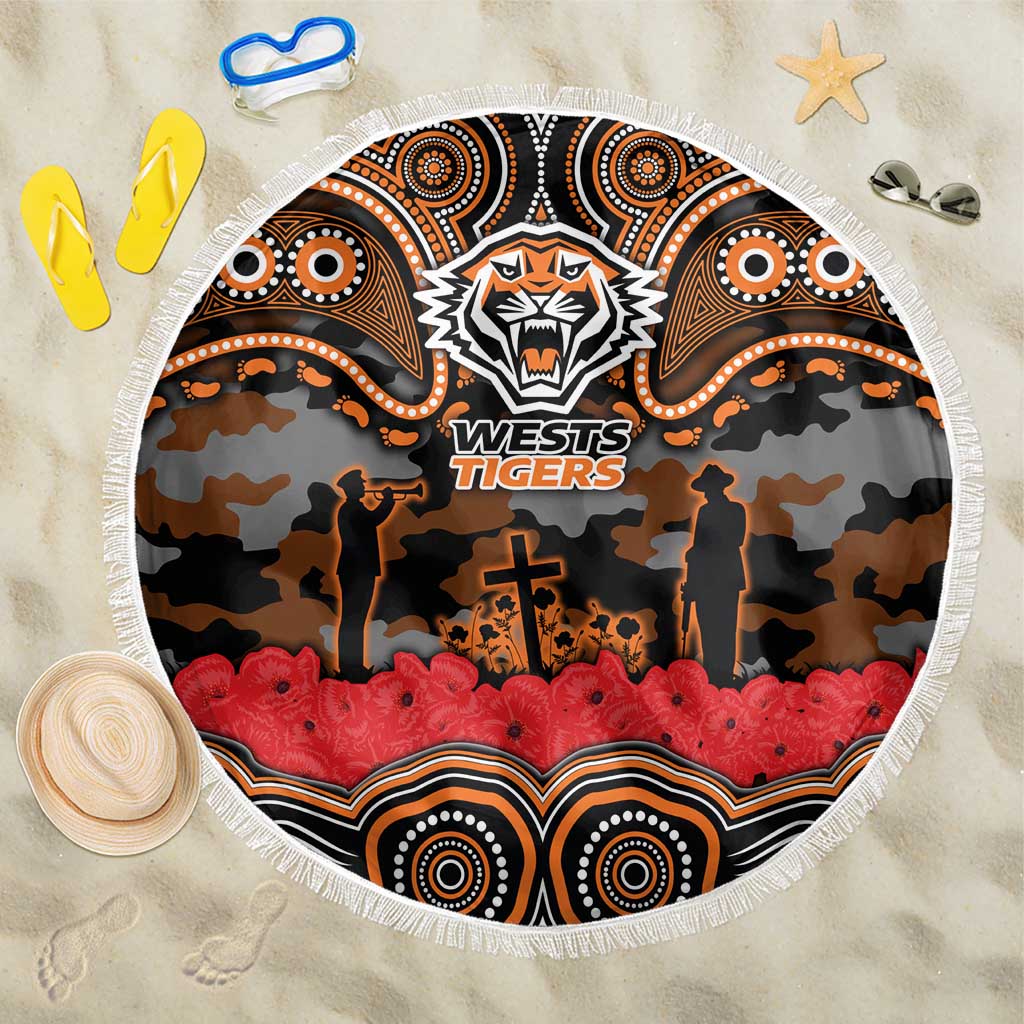 ANZAC Day Wests Tigers Beach Blanket Military Memorial Aboriginal Indigenous Art