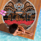 ANZAC Day Wests Tigers Beach Blanket Military Memorial Aboriginal Indigenous Art