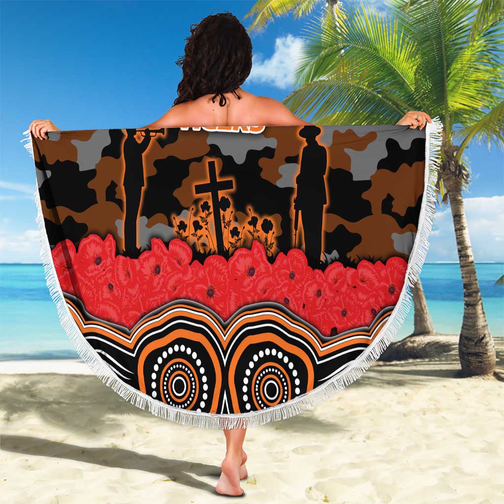 ANZAC Day Wests Tigers Beach Blanket Military Memorial Aboriginal Indigenous Art