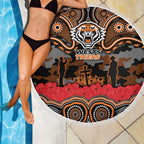 ANZAC Day Wests Tigers Beach Blanket Military Memorial Aboriginal Indigenous Art