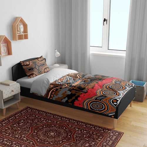 ANZAC Day Wests Tigers Bedding Set Military Memorial Aboriginal Indigenous Art