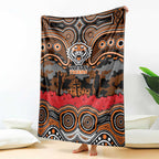 ANZAC Day Wests Tigers Blanket Military Memorial Aboriginal Indigenous Art