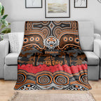 ANZAC Day Wests Tigers Blanket Military Memorial Aboriginal Indigenous Art