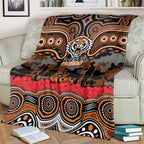 ANZAC Day Wests Tigers Blanket Military Memorial Aboriginal Indigenous Art