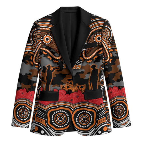 ANZAC Day Wests Tigers Blazer Military Memorial Aboriginal Indigenous Art