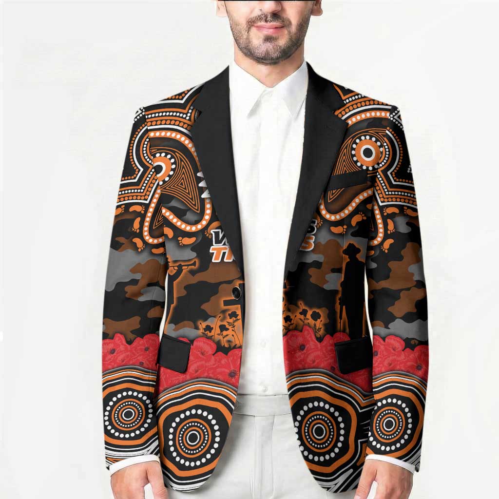 ANZAC Day Wests Tigers Blazer Military Memorial Aboriginal Indigenous Art