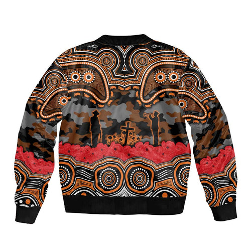 ANZAC Day Wests Tigers Bomber Jacket Military Memorial Aboriginal Indigenous Art