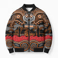 ANZAC Day Wests Tigers Bomber Puffer Jacket Military Memorial Aboriginal Indigenous Art