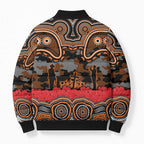 ANZAC Day Wests Tigers Bomber Puffer Jacket Military Memorial Aboriginal Indigenous Art