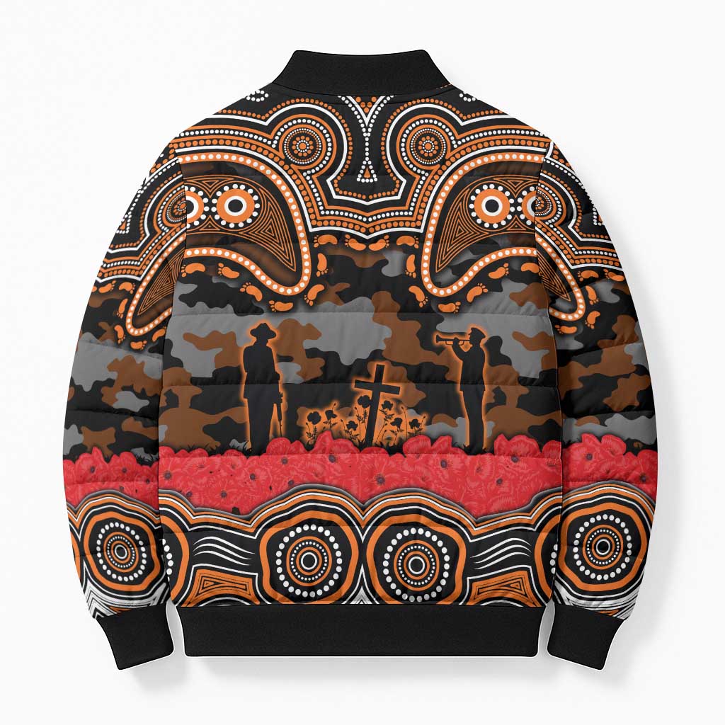 ANZAC Day Wests Tigers Bomber Puffer Jacket Military Memorial Aboriginal Indigenous Art