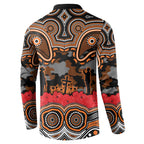 ANZAC Day Wests Tigers Button Sweatshirt Military Memorial Aboriginal Indigenous Art