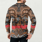 ANZAC Day Wests Tigers Button Sweatshirt Military Memorial Aboriginal Indigenous Art