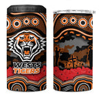 ANZAC Day Wests Tigers 4 in 1 Can Cooler Tumbler Military Memorial Aboriginal Indigenous Art