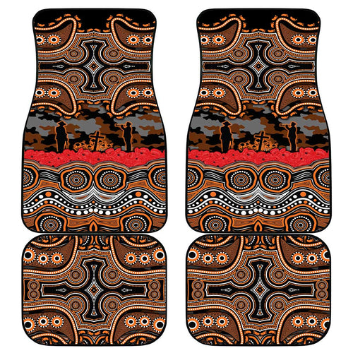ANZAC Day Wests Tigers Car Mats Military Memorial Aboriginal Indigenous Art
