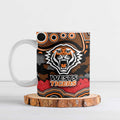 ANZAC Day Wests Tigers Ceramic Mug Military Memorial Aboriginal Indigenous Art