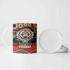 ANZAC Day Wests Tigers Ceramic Mug Military Memorial Aboriginal Indigenous Art