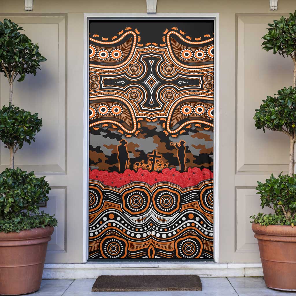 ANZAC Day Wests Tigers Door Cover Military Memorial Aboriginal Indigenous Art