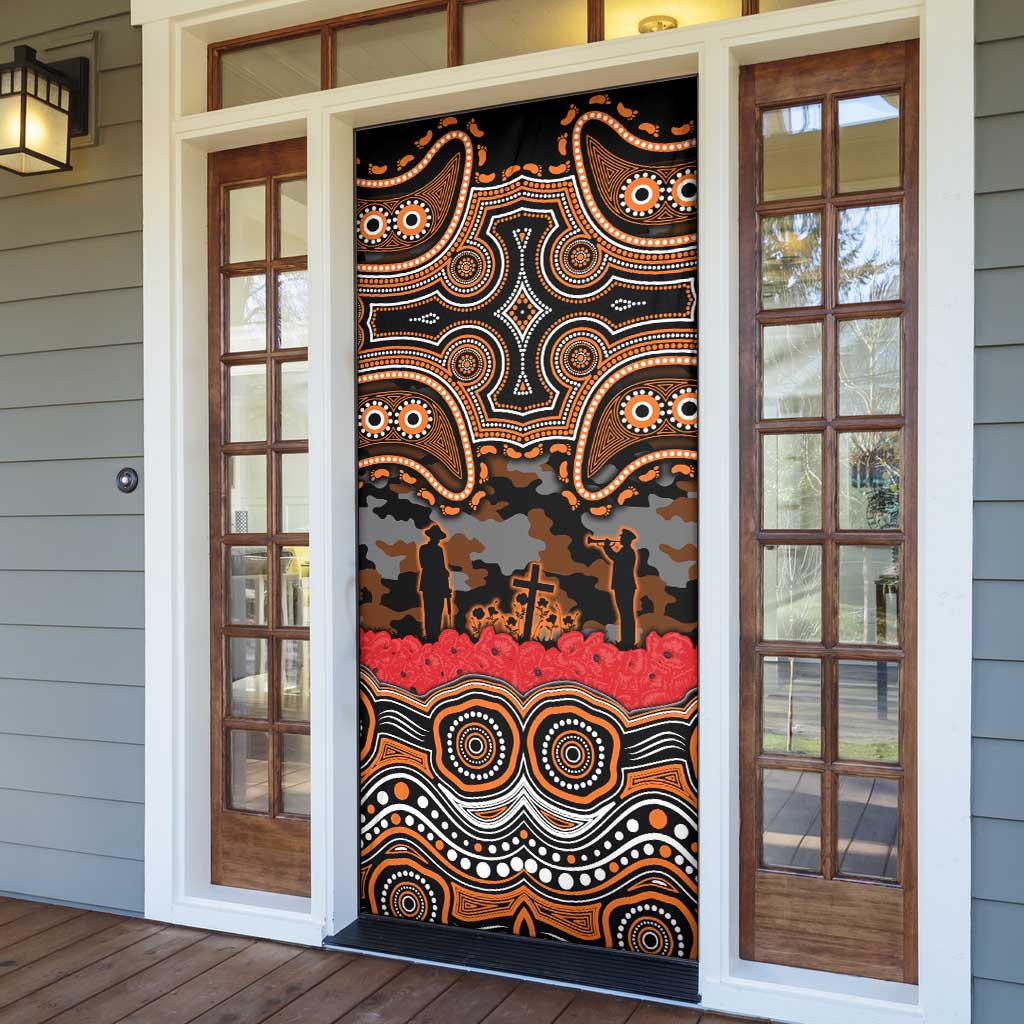 ANZAC Day Wests Tigers Door Cover Military Memorial Aboriginal Indigenous Art