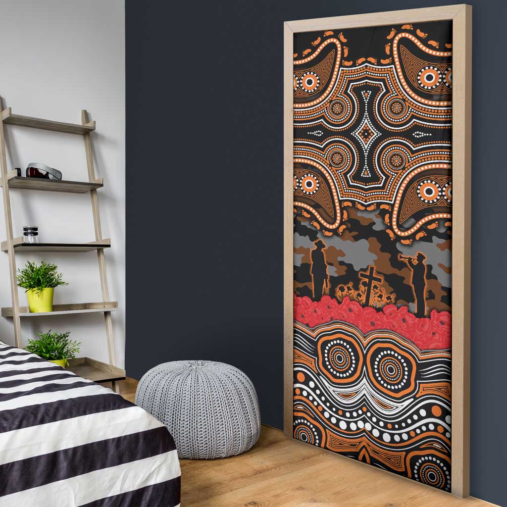 ANZAC Day Wests Tigers Door Cover Military Memorial Aboriginal Indigenous Art