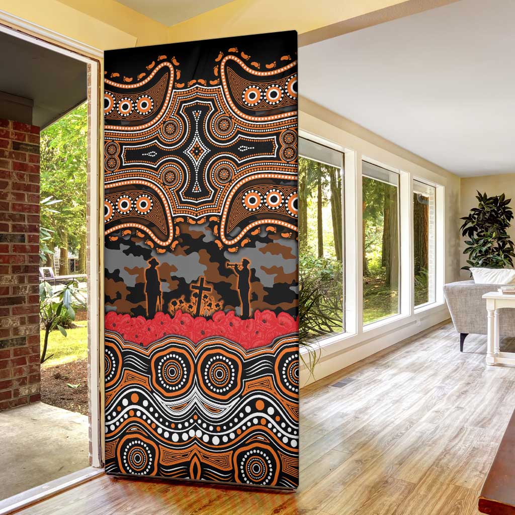 ANZAC Day Wests Tigers Door Cover Military Memorial Aboriginal Indigenous Art