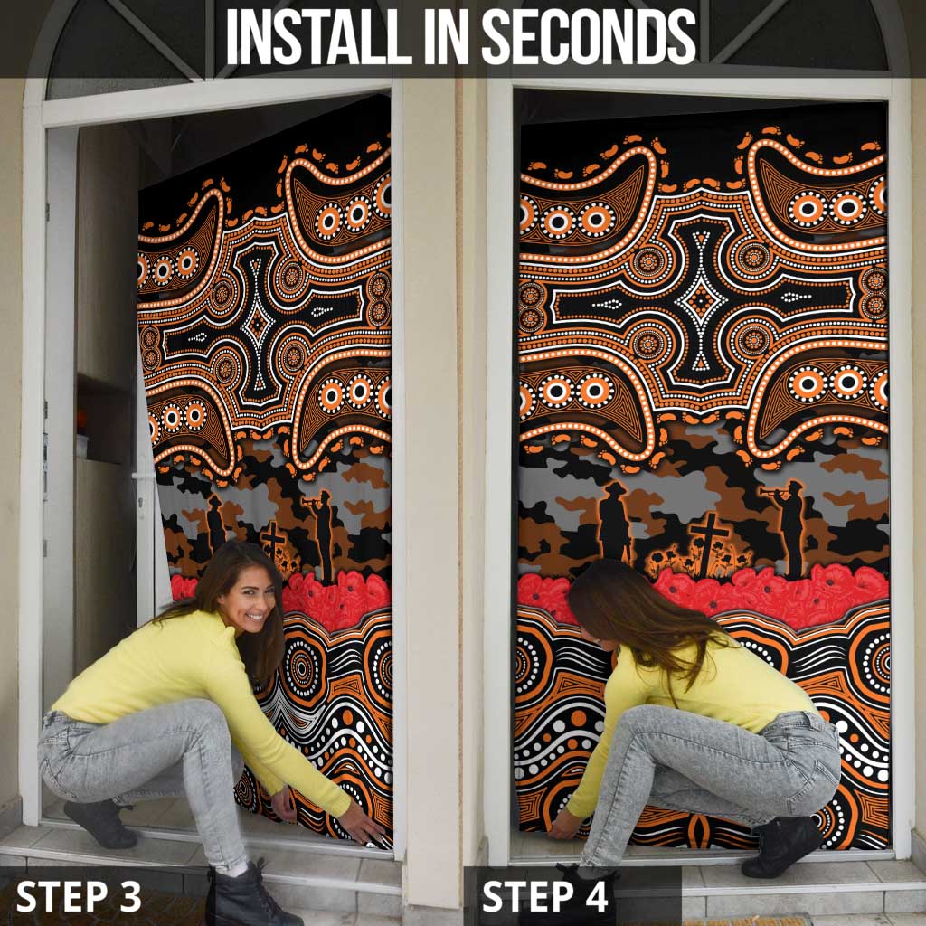 ANZAC Day Wests Tigers Door Cover Military Memorial Aboriginal Indigenous Art