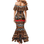 ANZAC Day Wests Tigers Family Matching Mermaid Dress and Hawaiian Shirt Military Memorial Aboriginal Indigenous Art