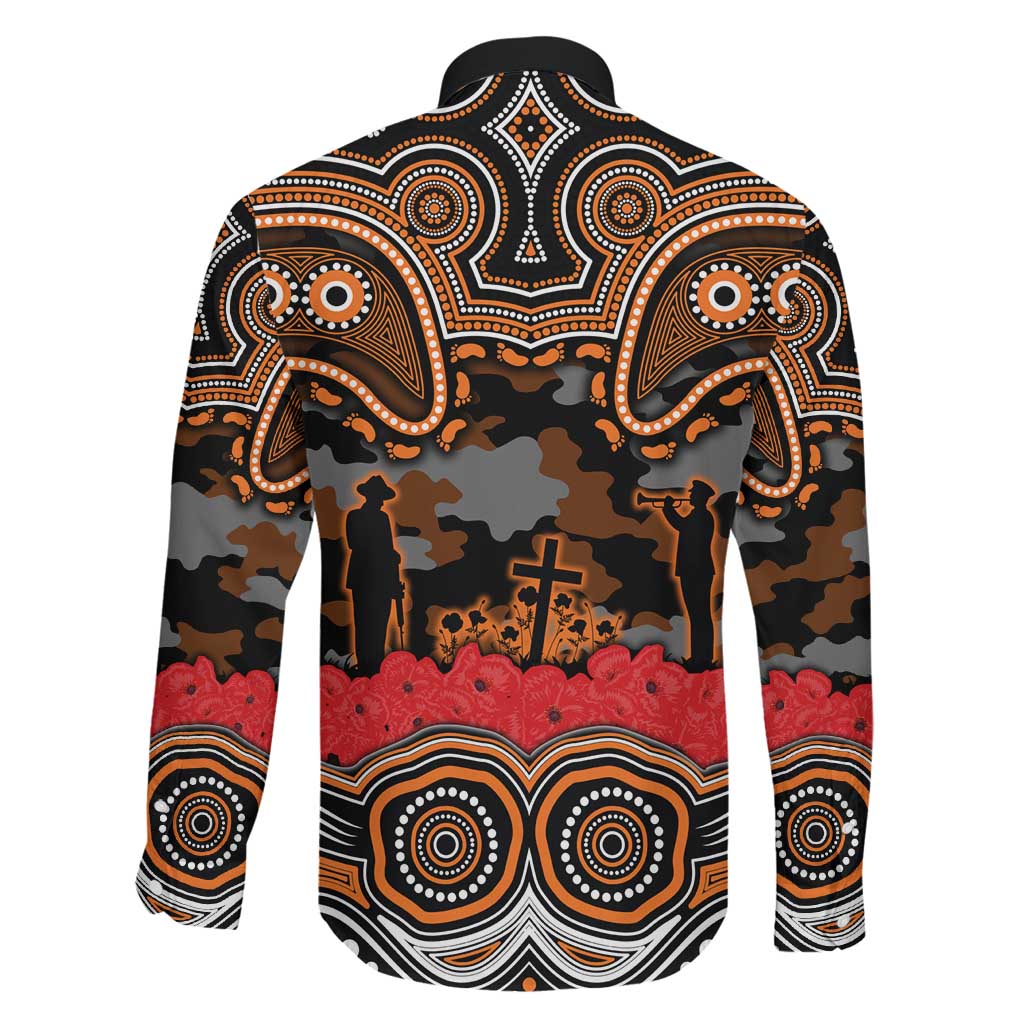 ANZAC Day Wests Tigers Family Matching Off The Shoulder Long Sleeve Dress and Hawaiian Shirt Military Memorial Aboriginal Indigenous Art