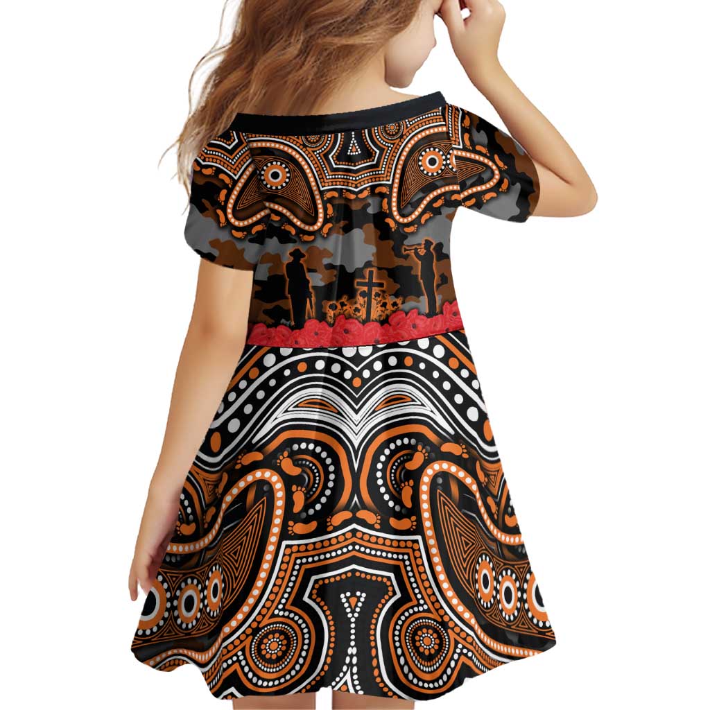 ANZAC Day Wests Tigers Family Matching Off Shoulder Maxi Dress and Hawaiian Shirt Military Memorial Aboriginal Indigenous Art
