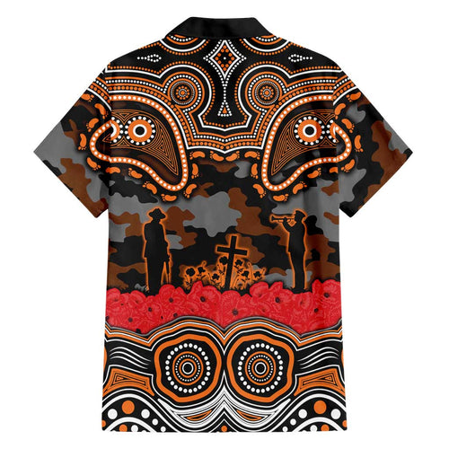 ANZAC Day Wests Tigers Family Matching Tank Maxi Dress and Hawaiian Shirt Military Memorial Aboriginal Indigenous Art