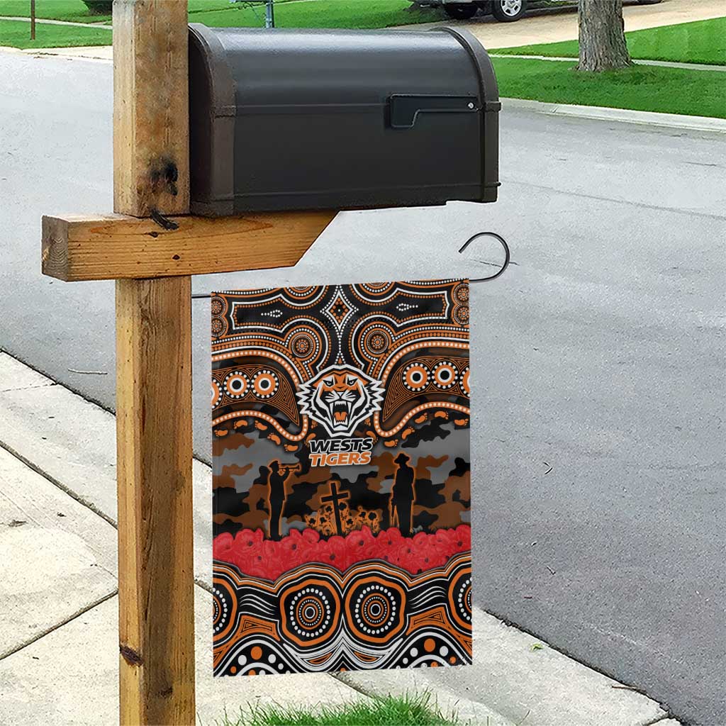 ANZAC Day Wests Tigers Garden Flag Military Memorial Aboriginal Indigenous Art