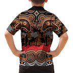 ANZAC Day Wests Tigers Hawaiian Shirt Military Memorial Aboriginal Indigenous Art