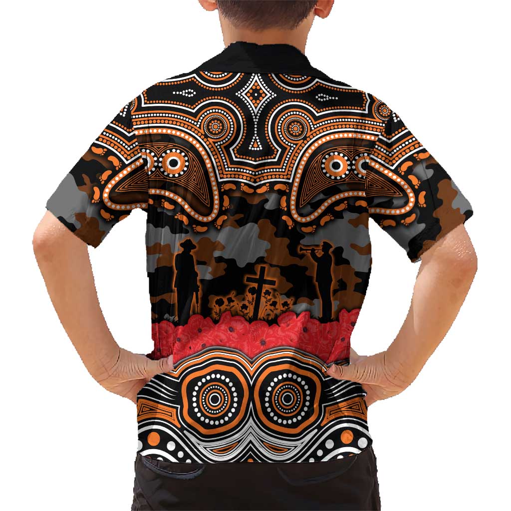 ANZAC Day Wests Tigers Hawaiian Shirt Military Memorial Aboriginal Indigenous Art