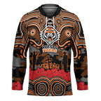ANZAC Day Wests Tigers Hockey Jersey Military Memorial Aboriginal Indigenous Art