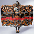 ANZAC Day Wests Tigers Hooded Blanket Military Memorial Aboriginal Indigenous Art