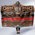 ANZAC Day Wests Tigers Hooded Blanket Military Memorial Aboriginal Indigenous Art