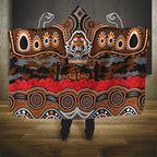 ANZAC Day Wests Tigers Hooded Blanket Military Memorial Aboriginal Indigenous Art