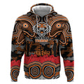 ANZAC Day Wests Tigers Hoodie Military Memorial Aboriginal Indigenous Art