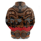 ANZAC Day Wests Tigers Hoodie Military Memorial Aboriginal Indigenous Art